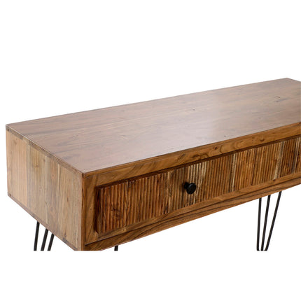 Konsole DKD Home Decor 118 x 40 x 77 cm Schwarz Metall Braun Akazienholz