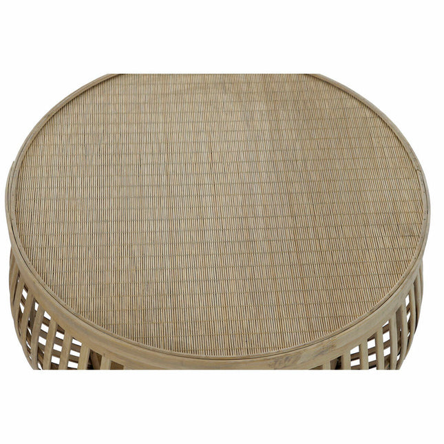 Satz mit 3 Tischen DKD Home Decor Rattan Bambus (51 x 51 x 33 cm) (44 x 44 x 27.5 cm) (2 pcs)