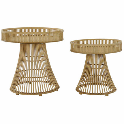 Beistelltisch DKD Home Decor 61,5 x 61,5 x 61 cm natürlich Holz Braun Bambus