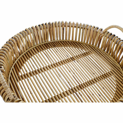 Schale DKD Home Decor 58 x 58 x 14,5 cm natürlich (2 Stück)