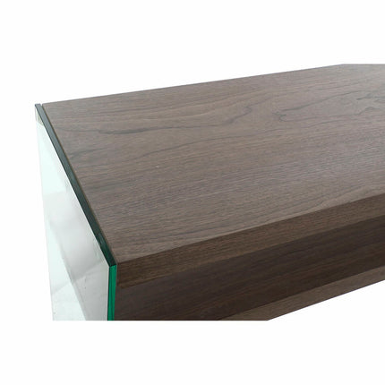Konsole DKD Home Decor Kristall Braun Durchsichtig MDF Nussbaumholz Moderne (160 x 45 x 80 cm)