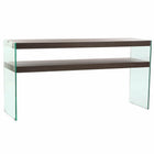 Konsole DKD Home Decor Kristall Braun Durchsichtig MDF Nussbaumholz Moderne (160 x 45 x 80 cm)