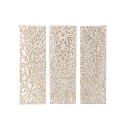 Wanddekoration DKD Home Decor Weiß Holz MDF (30 x 2 x 89 cm)