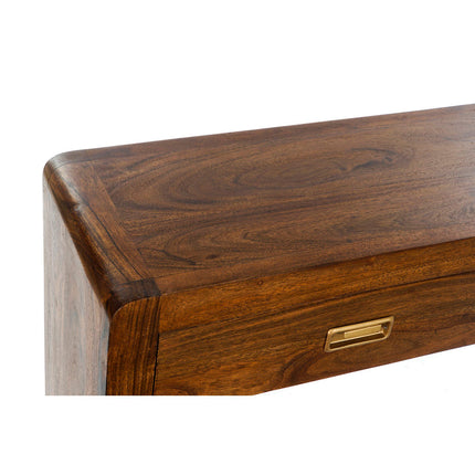 Beistelltisch DKD Home Decor S3022538 110 x 27,5 x 76 cm Gold Braun Akazienholz