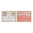 Bilderrahmen mit Klammern DKD Home Decor 42 x 2 x 32 cm Für Kinder Holz MDF Regenbogen (2 Stück)