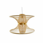 Deckenlampe DKD Home Decor Bunt Gold Hellbraun Holz Bambus Moderne 46 x 46 x 34 cm