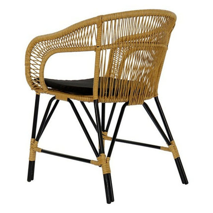 Havestol DKD Home Decor MB-178988 51 x 61 x 81 cm natürlich Schwarz Metall Synthetischer Rattan