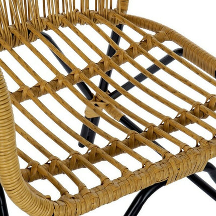 Havestol DKD Home Decor MB-178988 51 x 61 x 81 cm natürlich Schwarz Metall Synthetischer Rattan