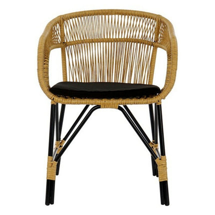 Havestol DKD Home Decor MB-178988 51 x 61 x 81 cm natürlich Schwarz Metall Synthetischer Rattan