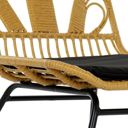 Havestol DKD Home Decor MB-178991 58 x 65 x 89 cm natürlich Schwarz Metall Synthetischer Rattan