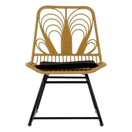 Havestol DKD Home Decor MB-178991 58 x 65 x 89 cm natürlich Schwarz Metall Synthetischer Rattan