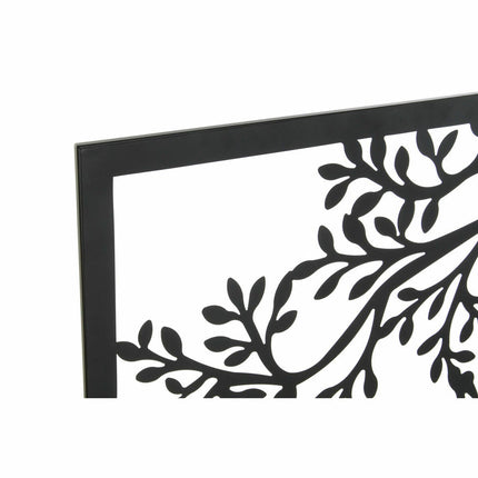 Wanddekoration DKD Home Decor 98 x 1 x 98 cm Schwarz Vögel (2 Stück)