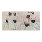 Bild DKD Home Decor Dancers 100 x 3,5 x 100 cm Ballett-Tänzerin Romantisch (2 Stück)