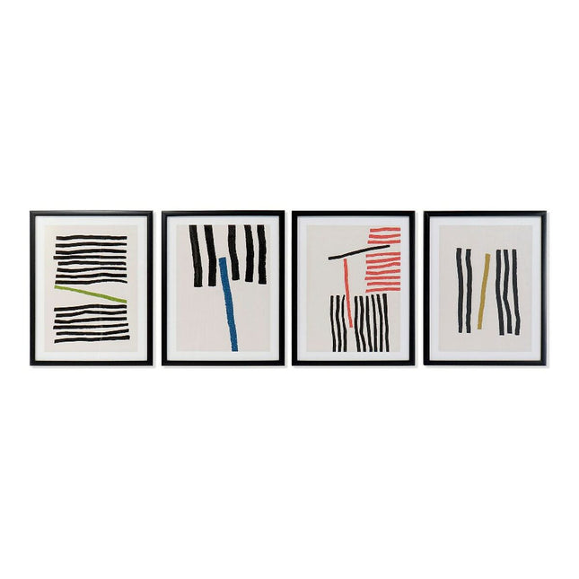 Bild DKD Home Decor Lines 35 x 3 x 45 cm abstrakt Moderne (4 Stücke)