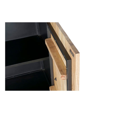 Schrank DKD Home Decor Metall Akazienholz (100 x 45 x 185 cm)