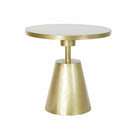 Beistelltisch DKD Home Decor Gold Weiß Marmor Eisen (60 x 60 x 58 cm)