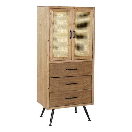 Schrank DKD Home Decor 8424001794942 60 x 38 x 140,5 cm Tanne natürlich Metall Holz MDF