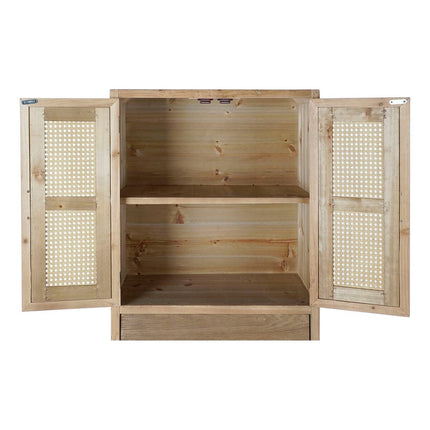 Schrank DKD Home Decor 8424001794942 60 x 38 x 140,5 cm Tanne natürlich Metall Holz MDF