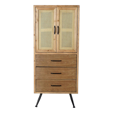 Schrank DKD Home Decor 8424001794942 60 x 38 x 140,5 cm Tanne natürlich Metall Holz MDF