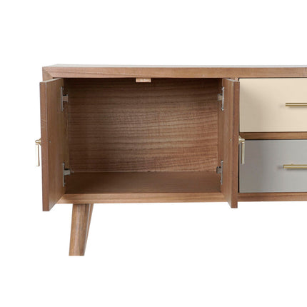 TV-Möbel DKD Home Decor Grau Creme Metall Paulonia-Holz (90 x 34 x 66.5 cm)