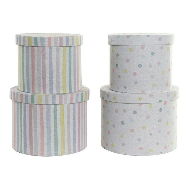 Set dekorativer Karten DKD Home Decor Weiß Bunt Polyester Pappe (2 pcs)