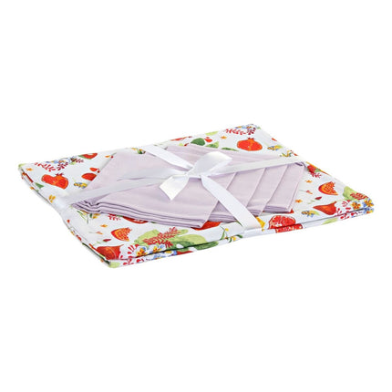 Tischdecke und Servietten DKD Home Decor 8424001798766 Tropical 150 x 150 x 0,5 cm Bunt (5 pcs)