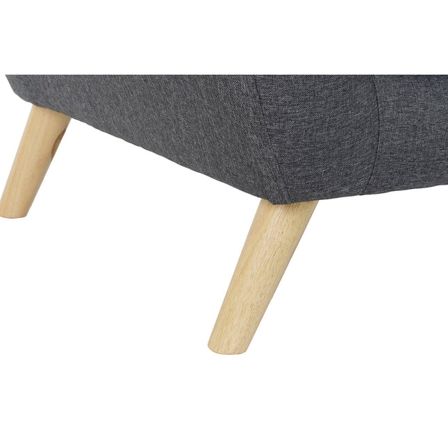 Sessel DKD Home Decor 8424001799411 natürlich Grau Polyester Kautschukholz (83 x 80 x 81 cm)