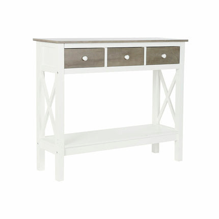 Beistelltisch DKD Home Decor S3022705 Weiß Grau Pappel 100 x 32 x 85 cm