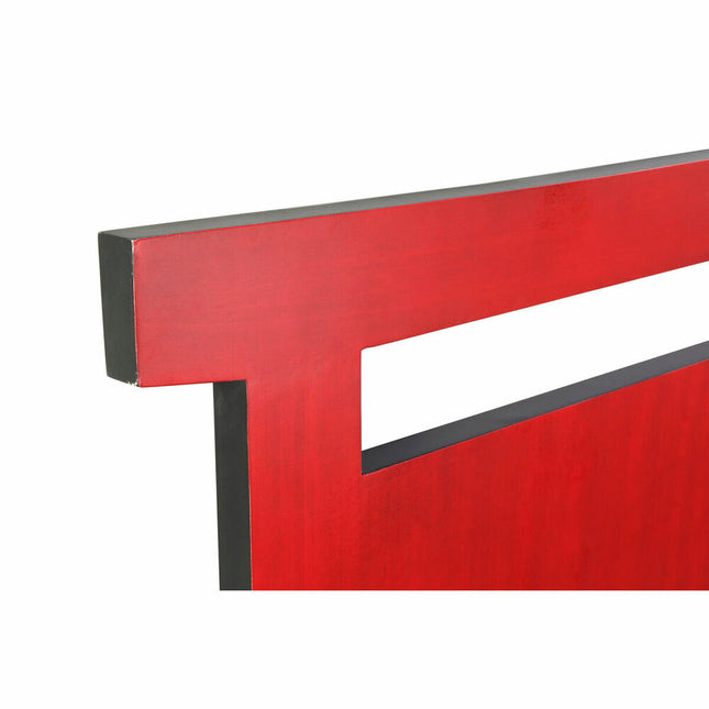 Kopfende des Betts DKD Home Decor Tanne Rot Schwarz MDF (160 x 4 x 120 cm)