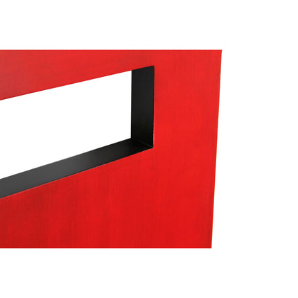 Kopfende des Betts DKD Home Decor Tanne Rot Schwarz MDF (160 x 4 x 120 cm)