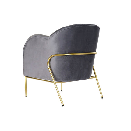 Sessel DKD Home Decor 8424001802135 Grau Gold Metall (70 x 75 x 86 cm)