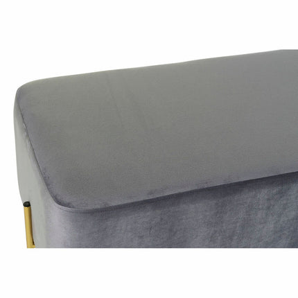 Hocker DKD Home Decor 8424001802234 Grau Gold Metall (91 x 46,5 x 42 cm)