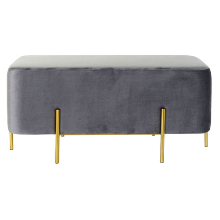 Hocker DKD Home Decor 8424001802234 Grau Gold Metall (91 x 46,5 x 42 cm)