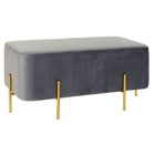 Hocker DKD Home Decor 8424001802234 Grau Gold Metall (91 x 46,5 x 42 cm)