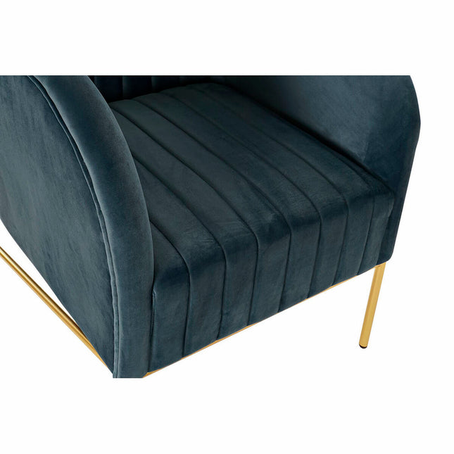 Sessel DKD Home Decor 8424001802272 Blau Bunt Gold Metall Kunststoff Moderne 70 x 75 x 85 cm