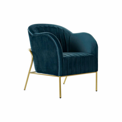 Sessel DKD Home Decor 8424001802272 Blau Bunt Gold Metall Kunststoff Moderne 70 x 75 x 85 cm