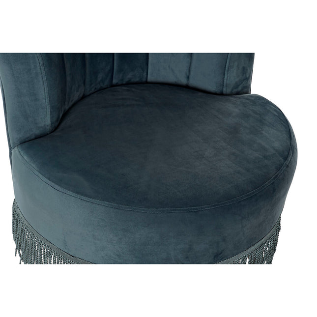 Sessel DKD Home Decor 8424001802289 Blau Metall Polyester (77 x 63 x 85 cm)