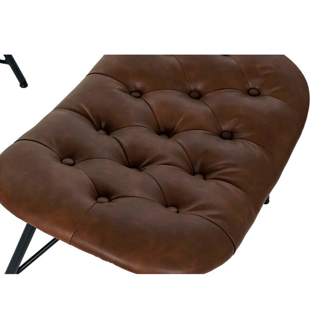 Sessel DKD Home Decor 8424001802418 69 x 83 x 85 cm Schwarz Metall Braun Polyurethan