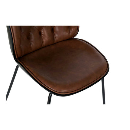 Stuhl DKD Home Decor Braun Polyurethan Metall (54.5 x 54 x 86 cm)
