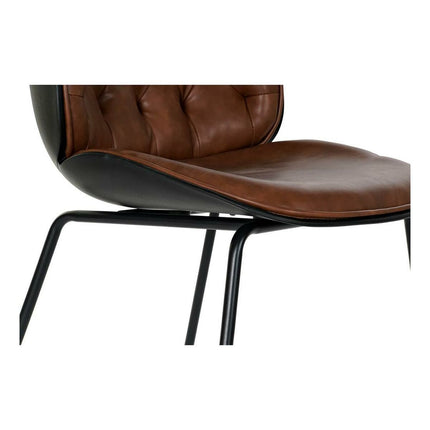 Stuhl DKD Home Decor Braun Polyurethan Metall (54.5 x 54 x 86 cm)