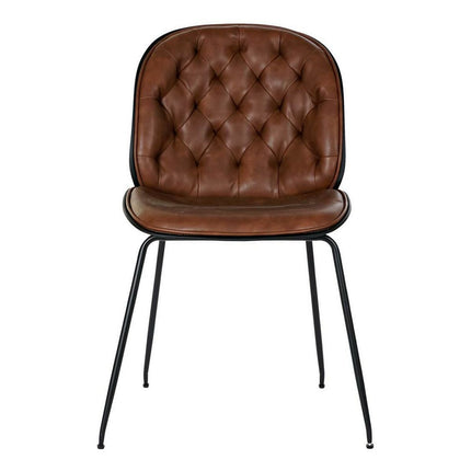 Stuhl DKD Home Decor Braun Polyurethan Metall (54.5 x 54 x 86 cm)