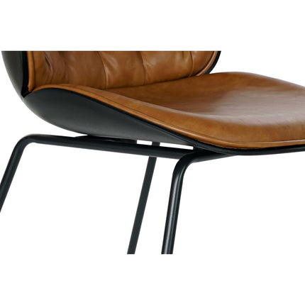 Esszimmerstuhl DKD Home Decor 54,5 x 53 x 86 cm Schwarz Camel