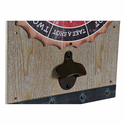 Flaschenöffner DKD Home Decor 27,5 x 4 x 40 cm Braun Bunt Eisen Holz MDF