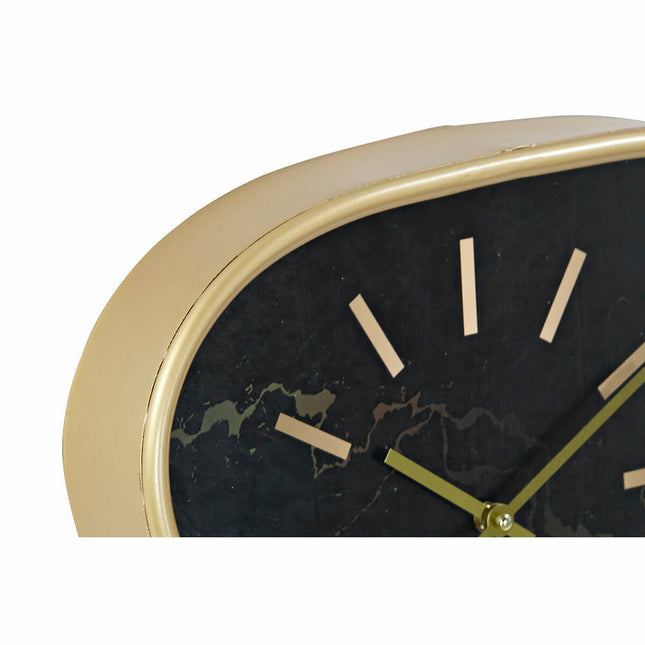 Wanduhr DKD Home Decor 8424001803453 40 x 6 x 38 cm Kristall Schwarz Gold Metall Holz MDF (2 Stück)