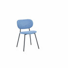 Esszimmerstuhl DKD Home Decor Blau Polyester Metall (52 x 47 x 77 cm)