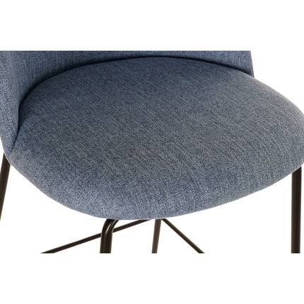 Hocker DKD Home Decor Blau Polyester Metall (55 x 50 x 110 cm)
