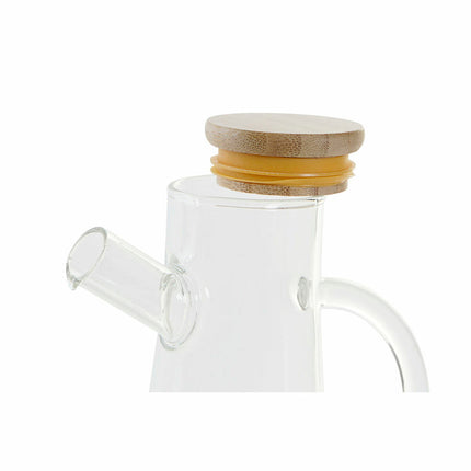 Ölfläschchen DKD Home Decor 15 x 9 x 23 cm Kristall Holz Durchsichtig 500 ml