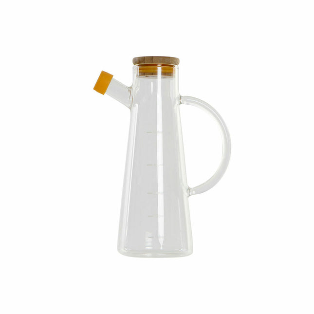 Ölfläschchen DKD Home Decor 15 x 9 x 23 cm Kristall Holz Durchsichtig 500 ml