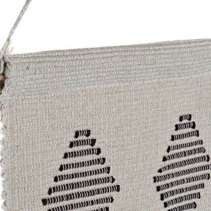 Dekoration zum Aufhängen DKD Home Decor Ethnisch 46 x 1 x 64 cm Schwarz Creme Geometrisch Boho (2 Stück)