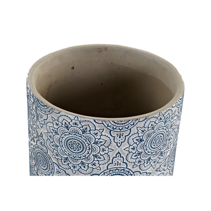 Blumentopf DKD Home Decor Blau Rosa Zement Indianer 17 x 17 x 15 cm (2 Stück)